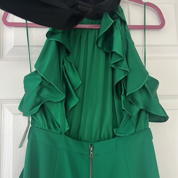 Alice and Olivia halter open back ruffle jumpsuit - Picture 5 of 6